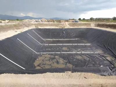 Black Dam Liner HDPE Geomembrane pour étang à crevettes 