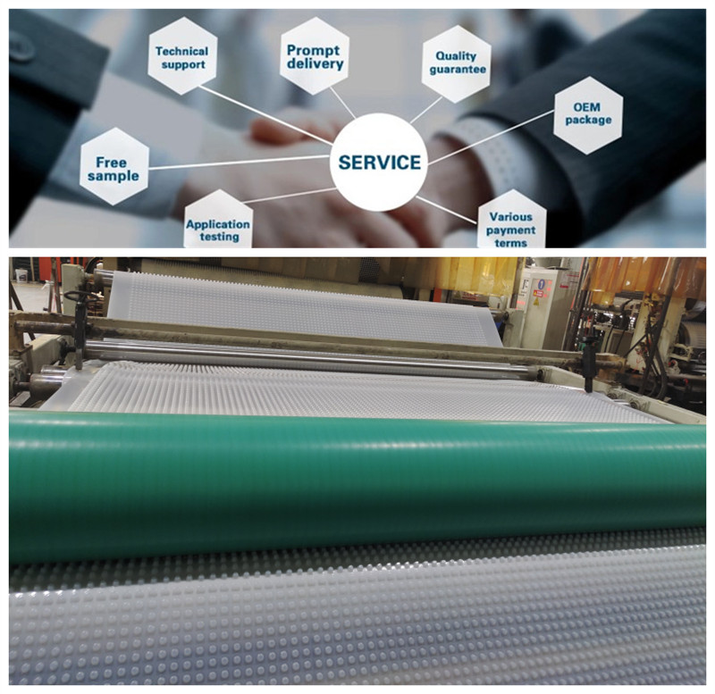 Feuille de panneau de fossettes de drainage en polyéthylène haute densité.jpg Feuille de panneau de fossettes de drainage en polyéthylène haute densité.jpg